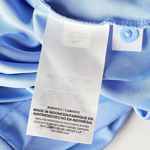 Nike Dri-FIT Delaware State Football Long Sleeve Polo Men L NCAA Blue Golf Shirt - Picture 10 of 11